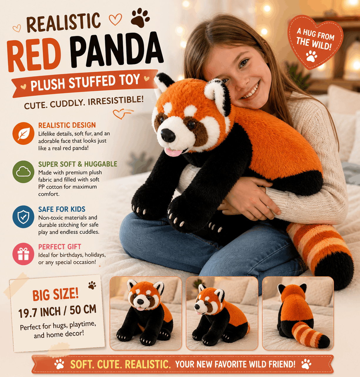 Realistic Red Panda Plush Stuffed Toy Realistic Red Panda Plush Stuffed Toy