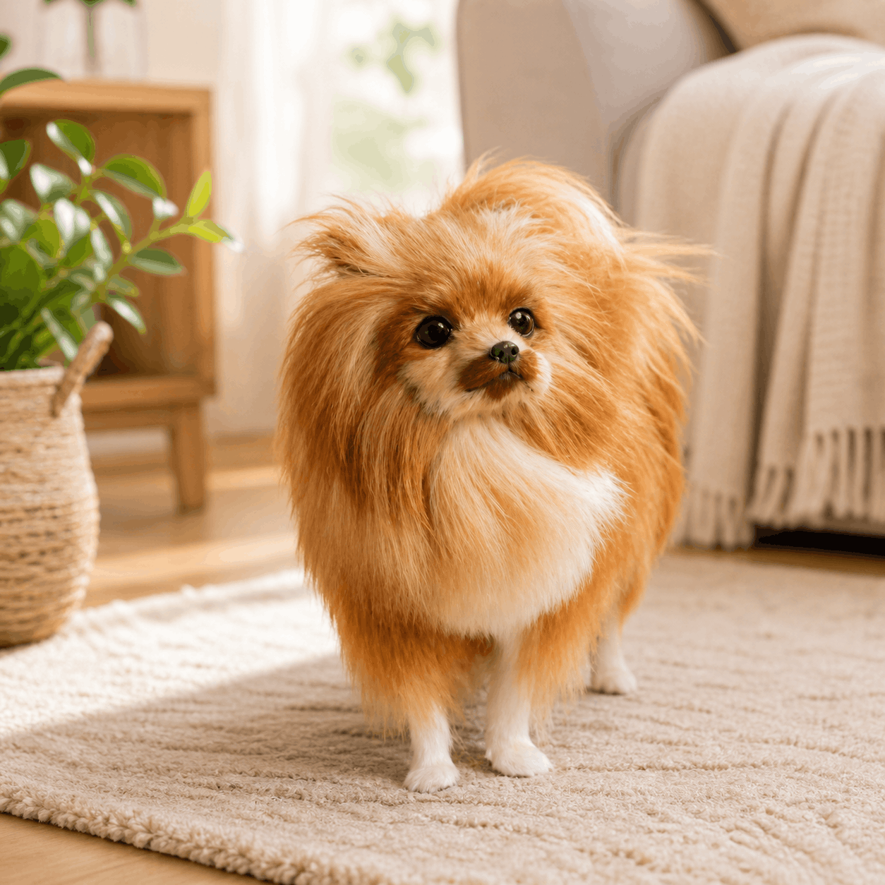 Realistic Pomeranian Dog Plush Stuffed Toy Realistic Pomeranian Dog Plush Stuffed Toy
