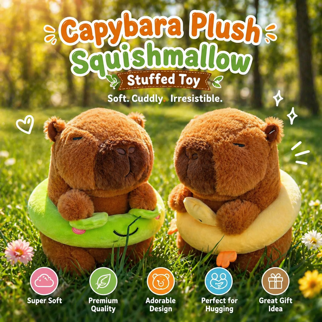 Capybara Plush Squishmallow Stuffed Toy Capybara Plush Squishmallow Stuffed Toy