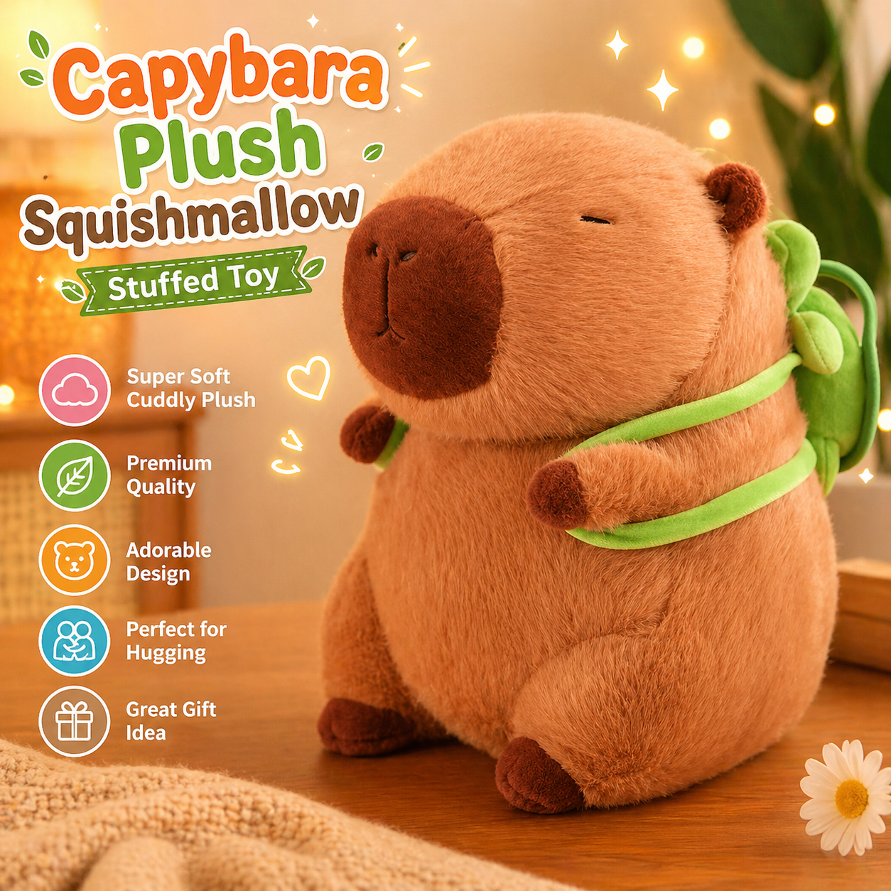 Capybara Plush Squishmallow Stuffed Toy Capybara Plush Squishmallow Stuffed Toy