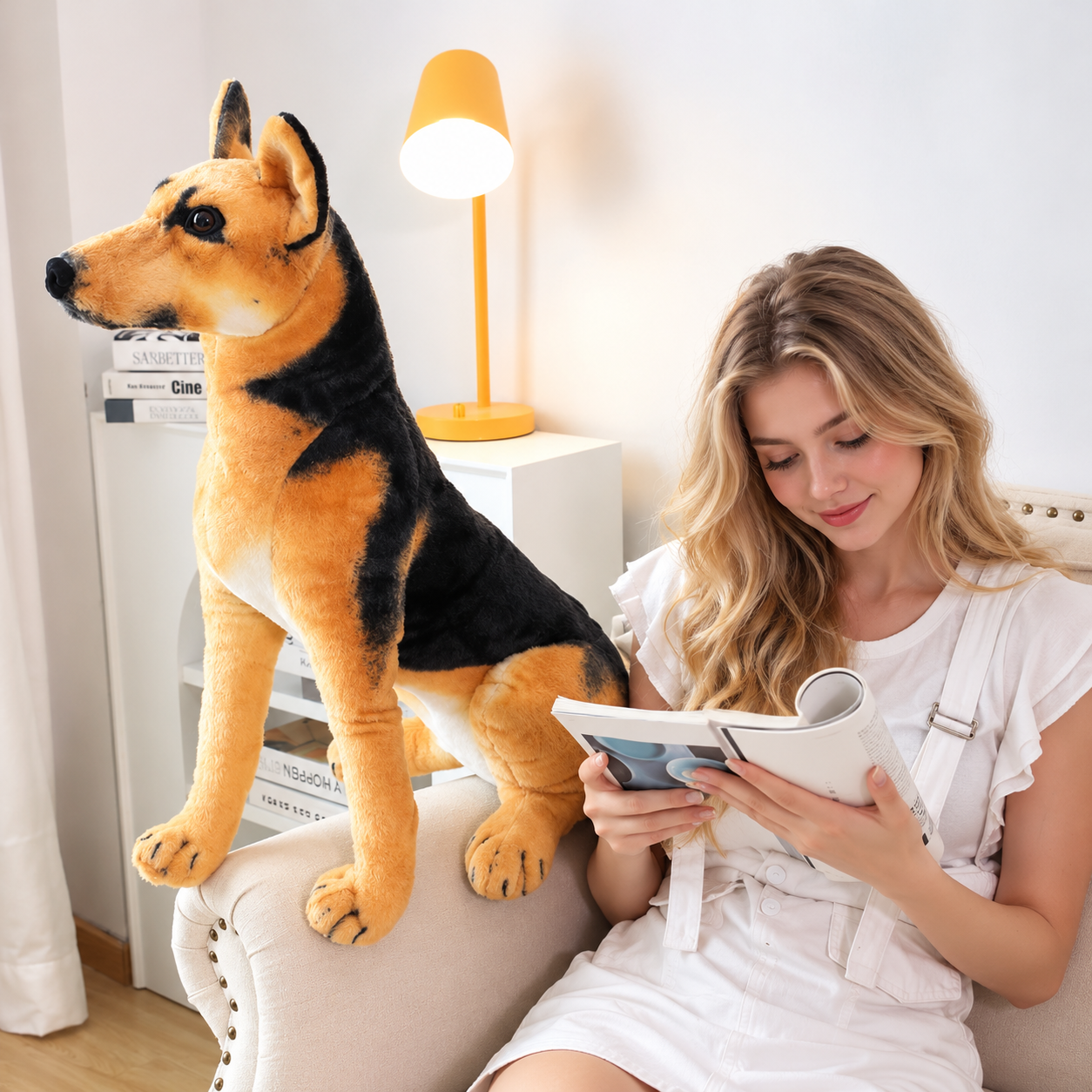 Realistic Rottweiler Beagle Shepherd Stuffed Toy Realistic Rottweiler Beagle Shepherd Stuffed Toy