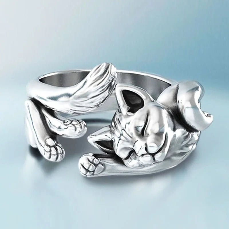 Artistic Frog & Toad Statement Ring – Retro Silver-Tone Adjustable Unisex Jewelry Artistic Frog & Toad Statement Ring – Retro Silver-Tone Adjustable Unisex Jewelry