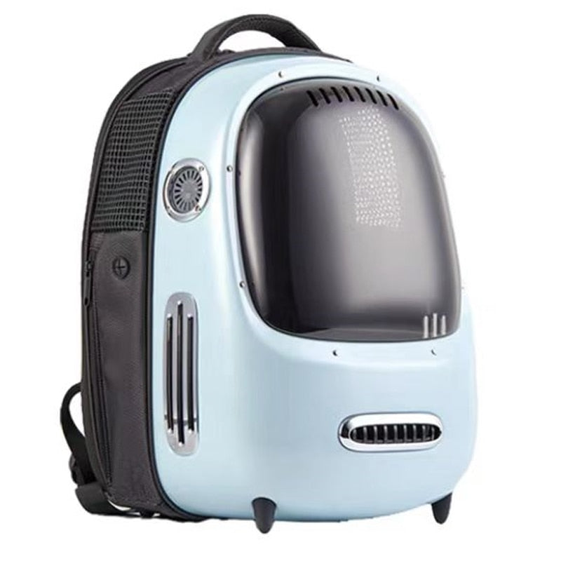 Space Capsule Pet Breathable Backpack Space Capsule Pet Breathable Backpack Furvenzy Blue
