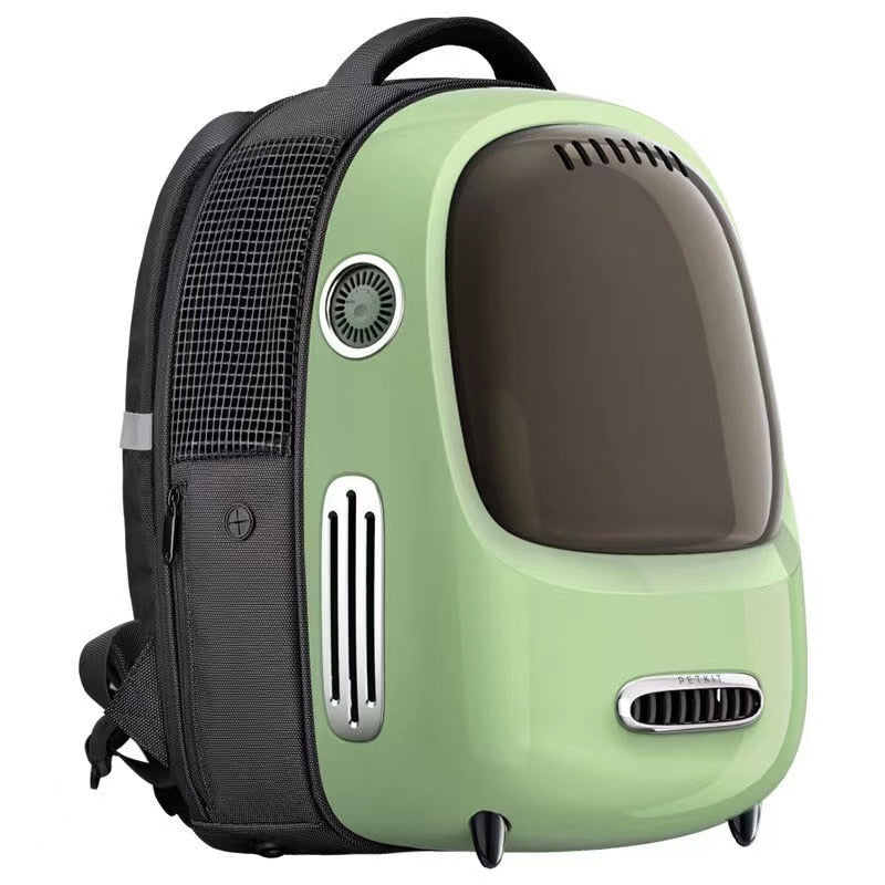 Space Capsule Pet Breathable Backpack Space Capsule Pet Breathable Backpack Furvenzy Green