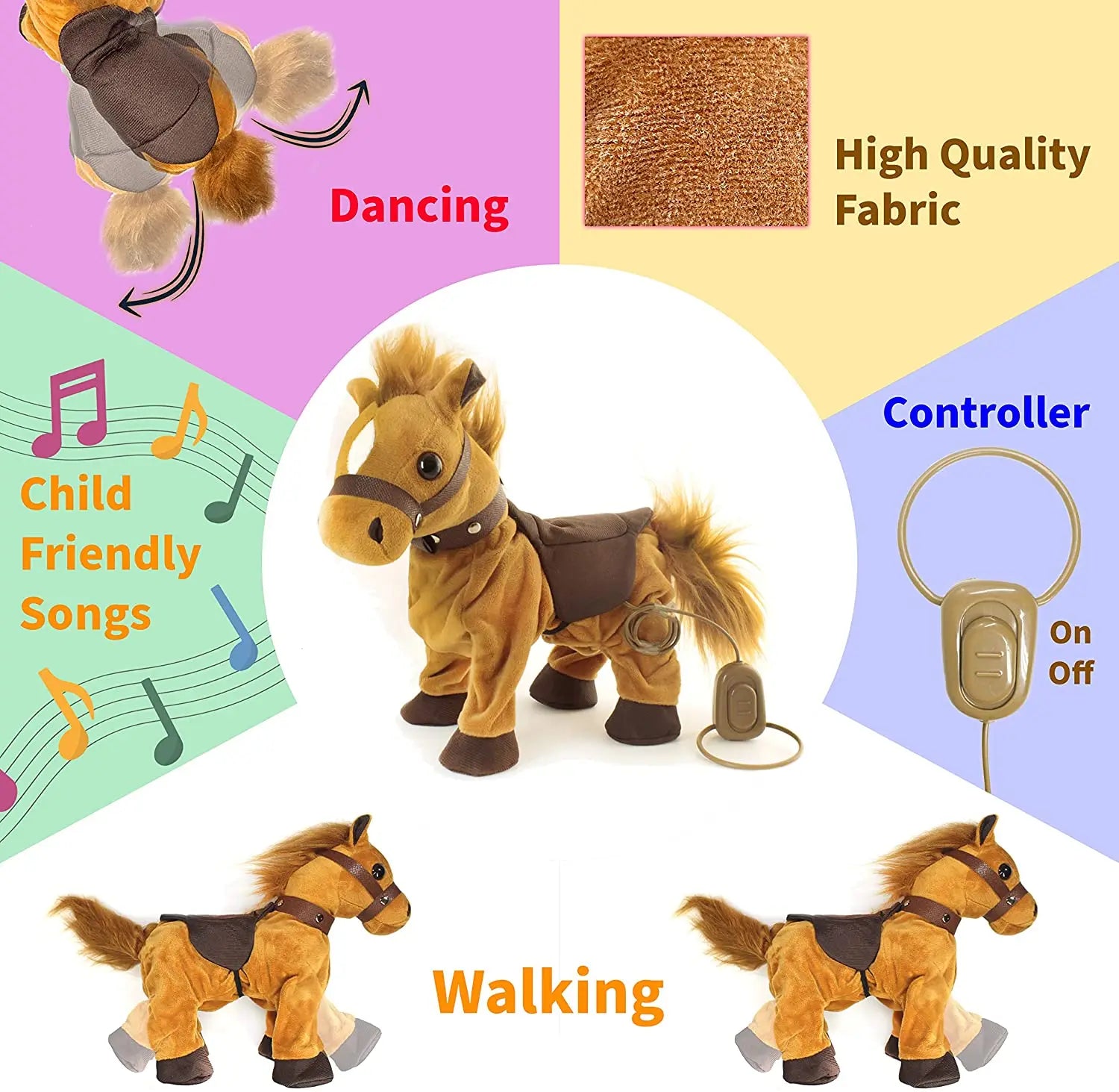 Interactive Robot Horse Walk Along Toy Interactive Robot Horse Walk Along Toy Furvenzy