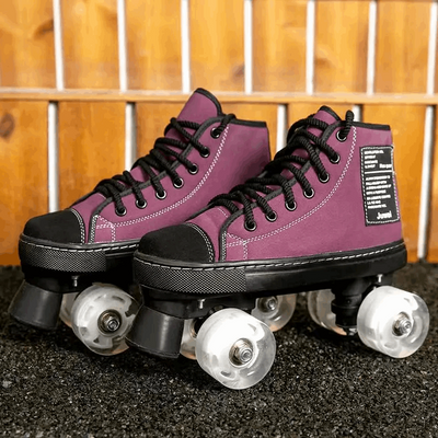 Canvas Quad Roller Skates Shoes for Beginners 5