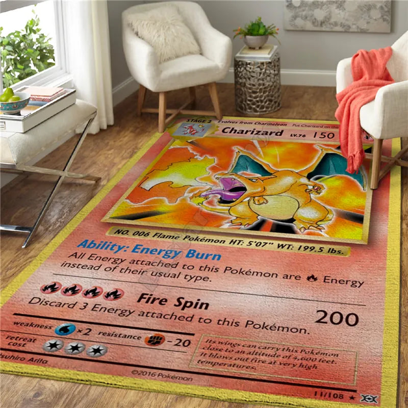 Pokémon Anime Character Area Rug Carpet Pokémon Anime Character Area Rug Carpet Furvenzy 1 90x120cm