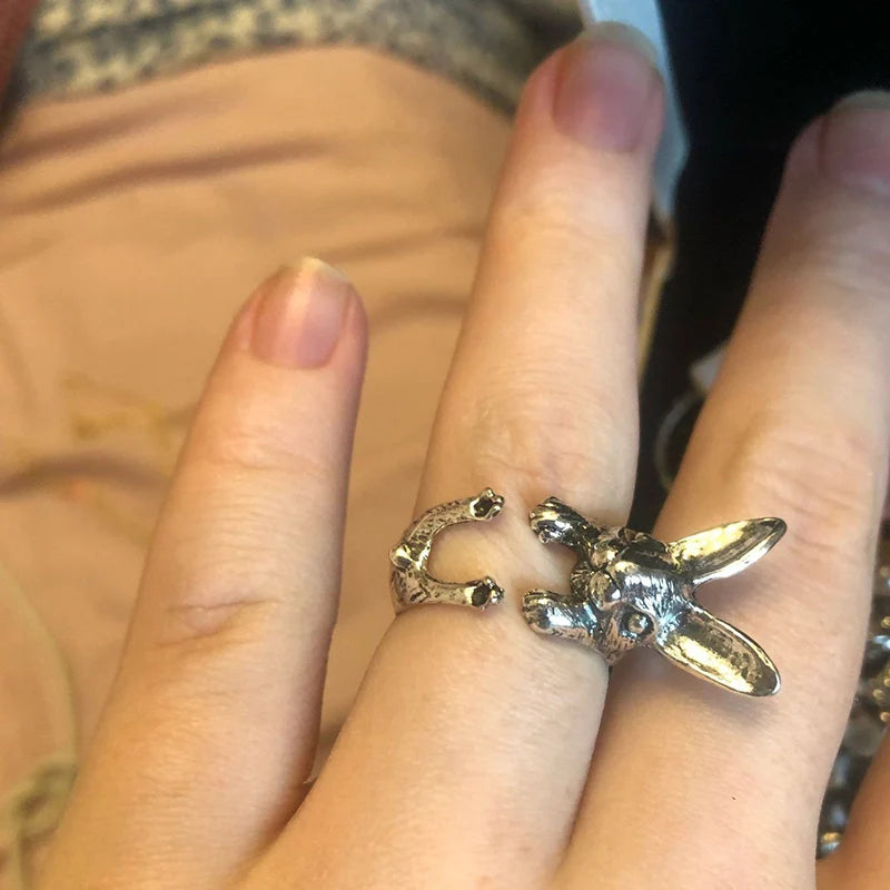 Artistic Frog & Toad Statement Ring – Retro Silver-Tone Adjustable Unisex Jewelry Artistic Frog & Toad Statement Ring – Retro Silver-Tone Adjustable Unisex Jewelry