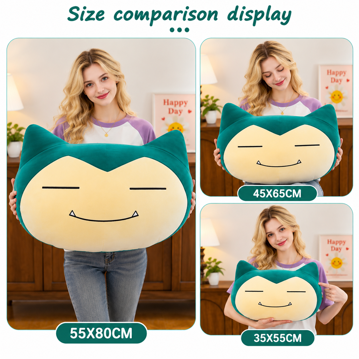 Pokemon Snorlax Plush Pillow – Cute Oversized Stuffed Animal Pokemon Snorlax Plush Pillow – Cute Oversized Stuffed Animal