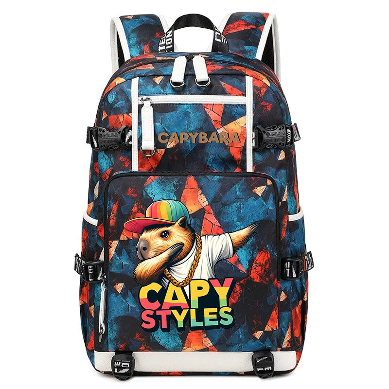 Capybara Backpack – Large Capacity Lightweight Travel School Bag Capybara Backpack – Large Capacity Lightweight Travel School Bag