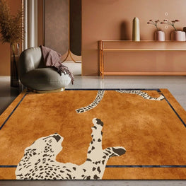 Leopard Print Luxury Rug Carpet Furvenzy