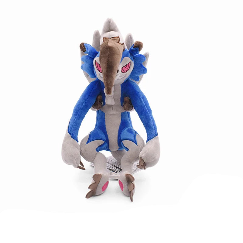 Pokemon Lycanroc Plush Toy – Shiny Midnight & Midday Soft Stuffed Animal Plush toy of Lycanroc-Midnight on a white background