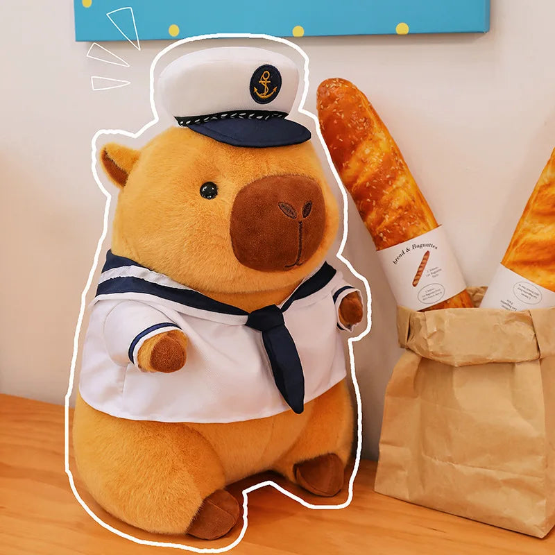Capybara Navy Sailor Squishmallow Capybara Navy Sailor Squishmallow Furvenzy