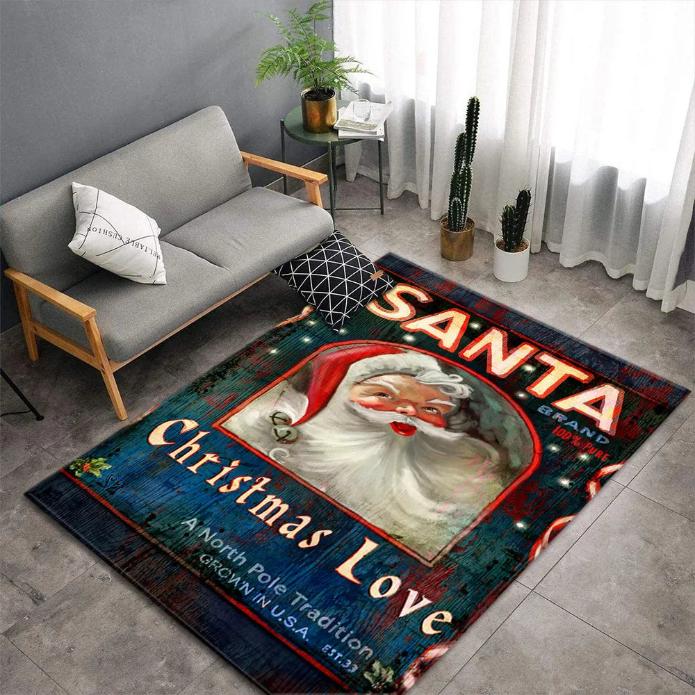 Christmas Santa Elk Living Room Carpet Christmas Santa Elk Living Room Carpet Furvenzy 05 40x60cm (16x24inch)