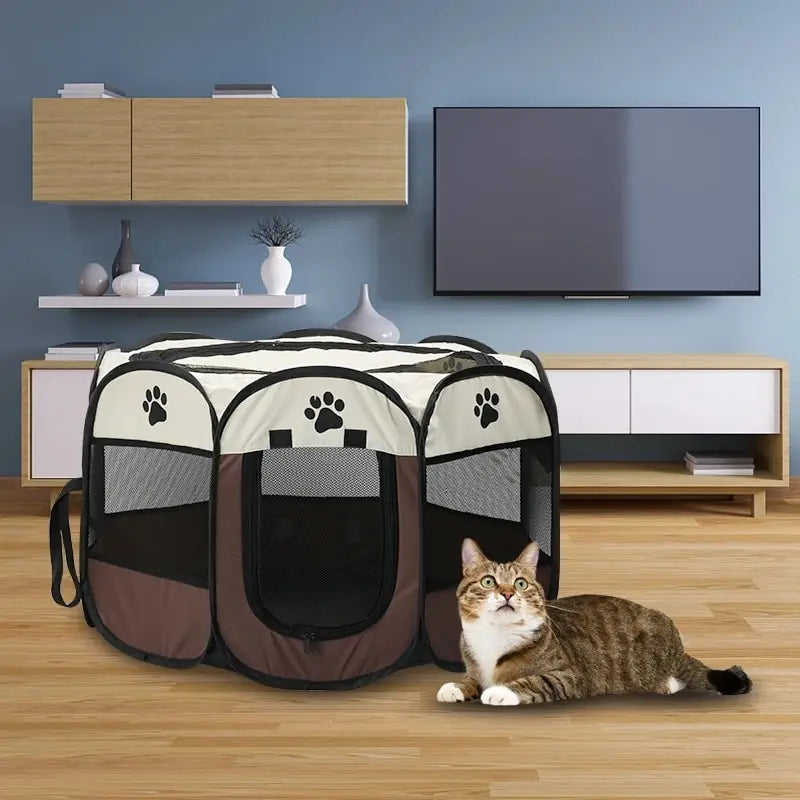 Portable Foldable Pet Tent Kennel Fence Portable Foldable Pet Tent Kennel Fence Furvenzy