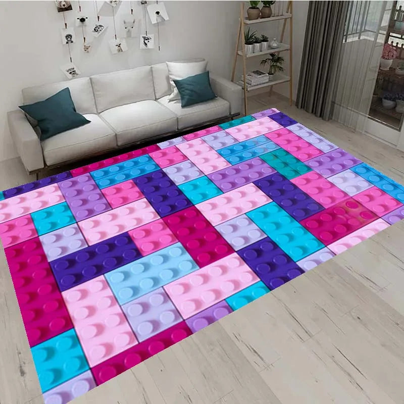 3D Geometric Block Area Rug Carpet 3D Geometric Block Area Rug Carpet Furvenzy