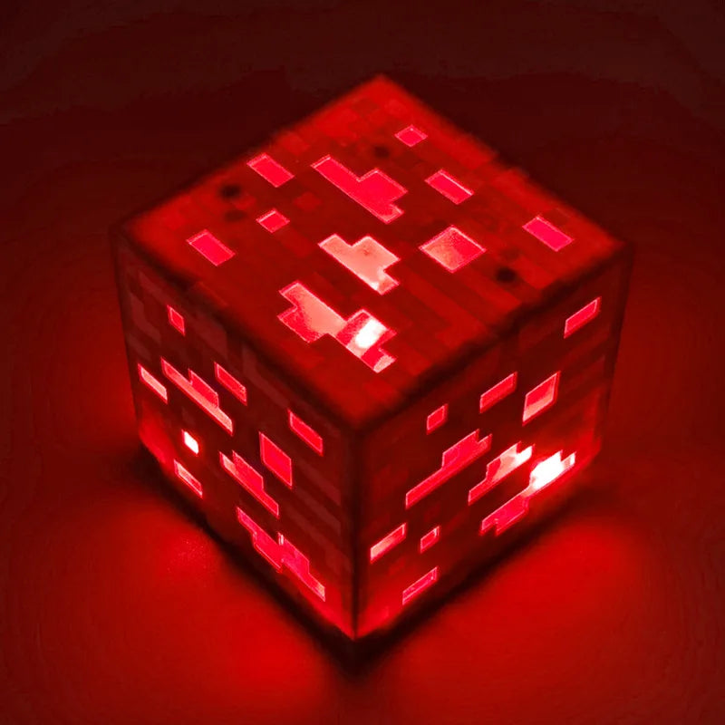 Minecraft Brownstone LED Ore Lamp Torch Minecraft Brownstone LED Ore Lamp Torch Furvenzy Red Light