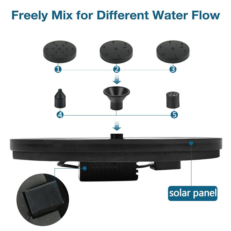 Mini Solar Water Fountain Mini Solar Water Fountain Furvenzy