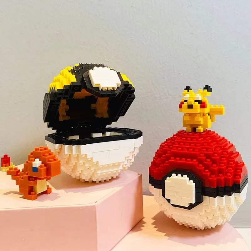 Pokemon Poke Ball Building Blocks – Pikachu Mini Brick Set Pokemon Poke Ball Building Blocks – Pikachu Mini Brick Set