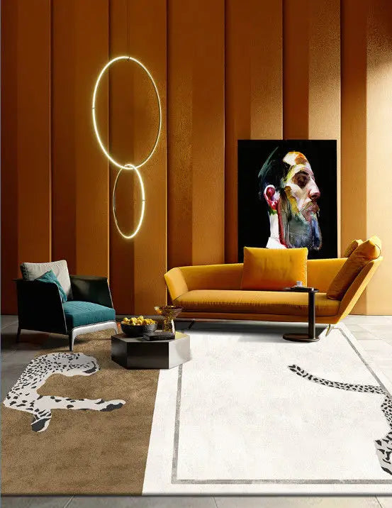 Leopard Print Luxury Rug Carpet Leopard Print Luxury Rug Carpet - Furvenzy