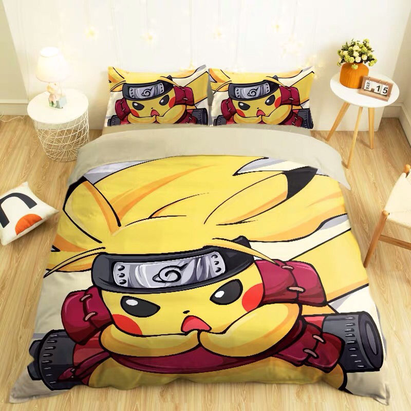 Pokemon Japanese Cartoon Quilt Bed Sheet Pokemon Japanese Cartoon Quilt Bed Sheet Furvenzy US Twin(172cmx218cm) Pokemon--6