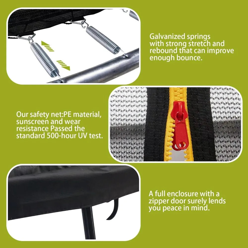 8 FT Trampoline for Kids with Basketball Hoop 8 FT Trampoline for Kids with Basketball Hoop Furvenzy