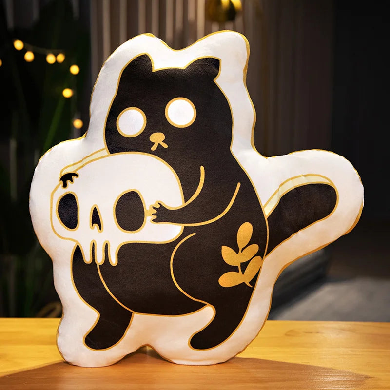 Spooky Alien Halloween Ghost Pillow Spooky Alien Halloween Ghost Pillow Furvenzy Dark Cat 35cm-40cm