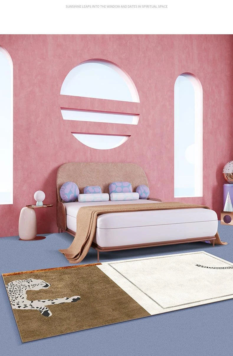 Leopard Print Luxury Rug Carpet Leopard Print Luxury Rug Carpet - Furvenzy