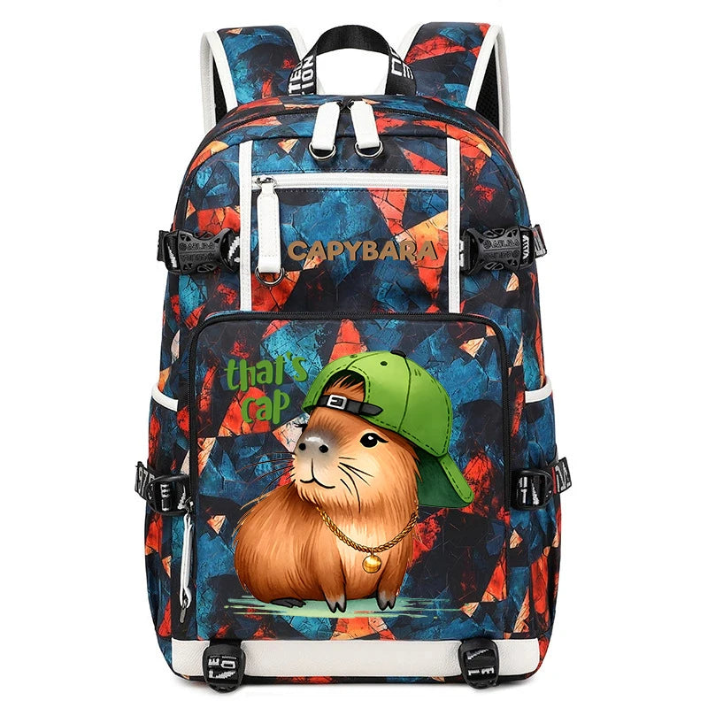 Capybara Backpack – Large Capacity Lightweight Travel School Bag Capybara Backpack – Large Capacity Lightweight Travel School Bag