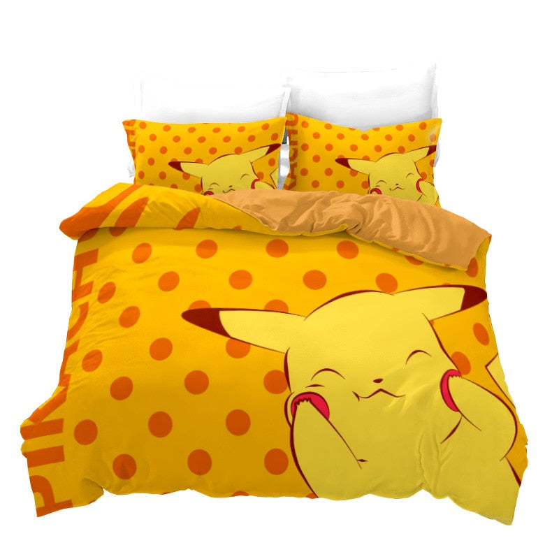 Pokemon Pikachu Anime Quilt Cover Pokemon Pikachu Anime Quilt Cover Furvenzy 15 Two-piece 140x210cm