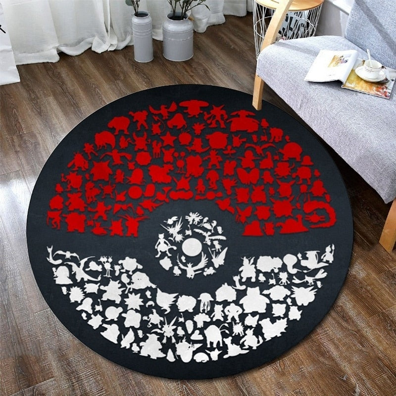 Round Pokemon Pikachu Carpet Round Pokemon Pikachu Carpet Furvenzy KD16 60cm