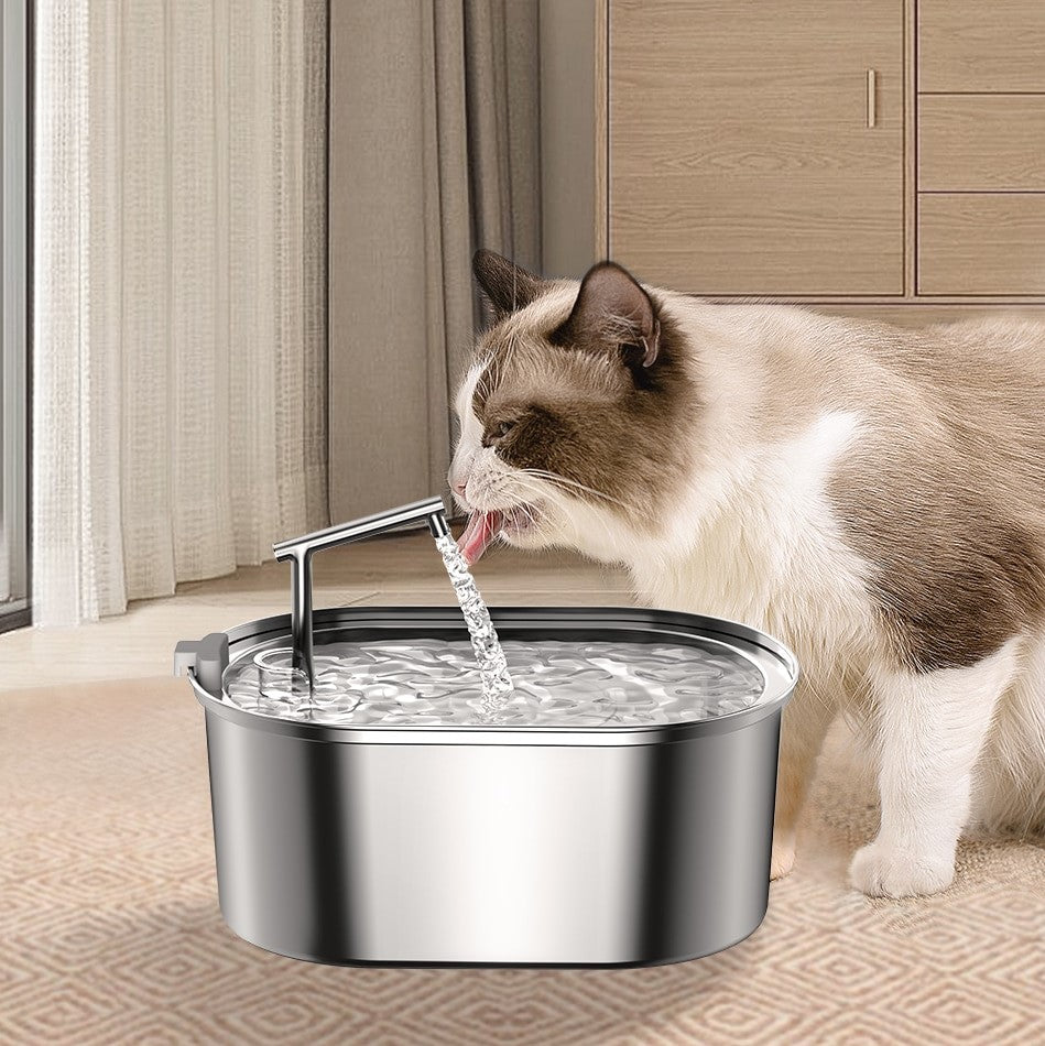 Pet Water Fountain Stainless Steel Pet Water Fountain Stainless Steel Furvenzy