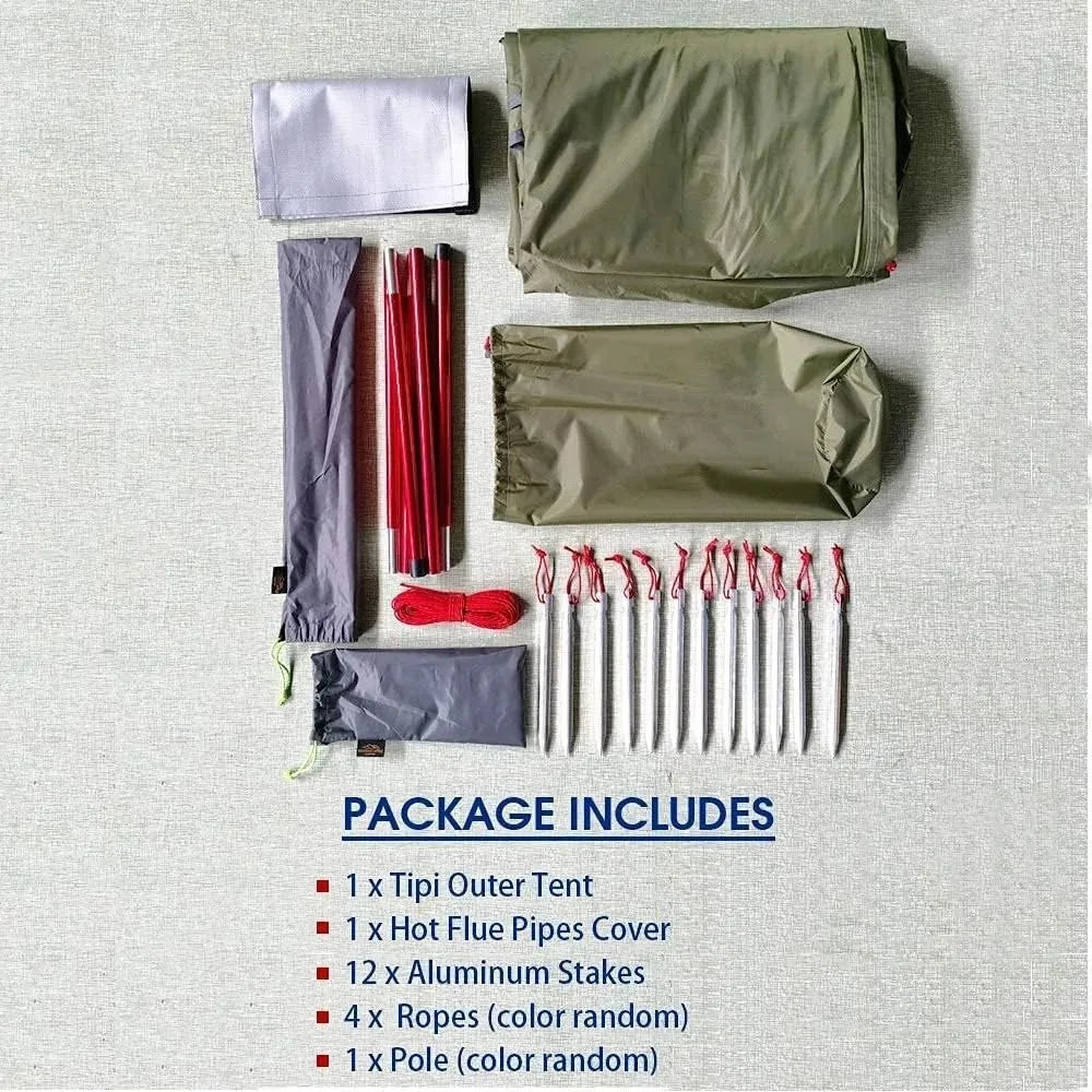 4 Persons Lightweight Teepee Tent 4 Persons Lightweight Teepee Tent Furvenzy