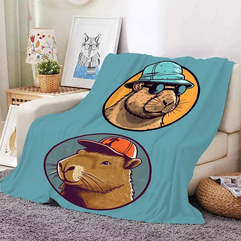 Capybara Warm Sofa Blanket Capybara Warm Sofa Blanket Furvenzy 4 75x90CM30x35inch