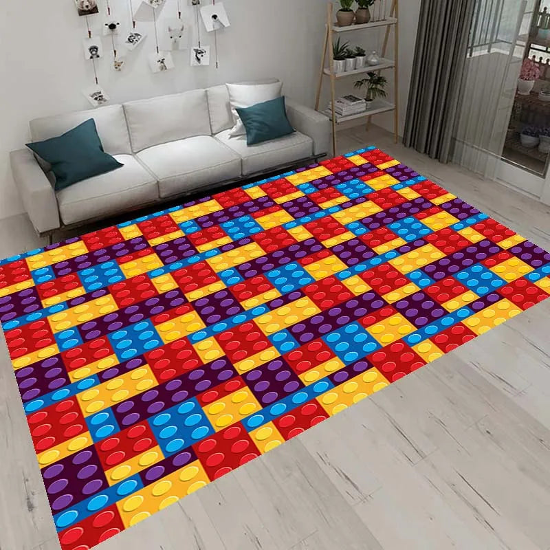 3D Geometric Block Area Rug Carpet 3D Geometric Block Area Rug Carpet Furvenzy