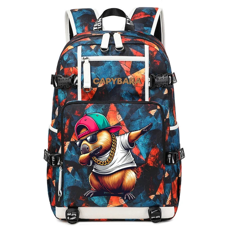 Capybara Backpack – Large Capacity Lightweight Travel School Bag Capybara Backpack – Large Capacity Lightweight Travel School Bag
