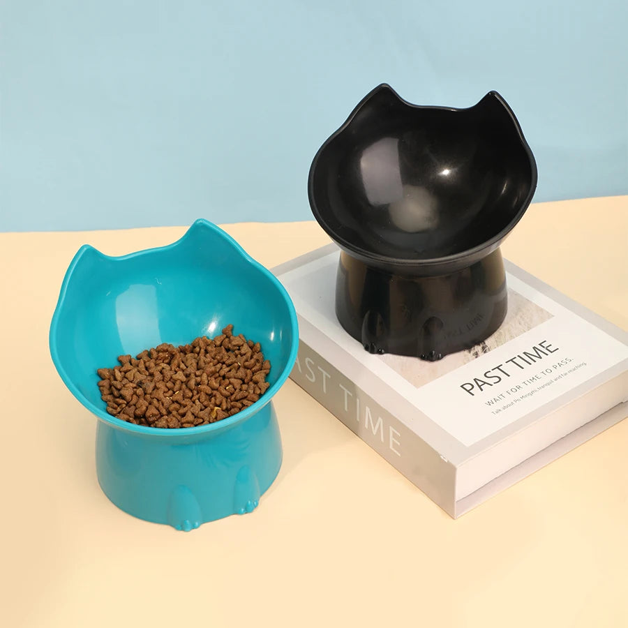 Elevated Cat Bowl Tilted Anti-Tip Feeding Dish Elevated Cat Bowl Tilted Anti-Tip Feeding Dish