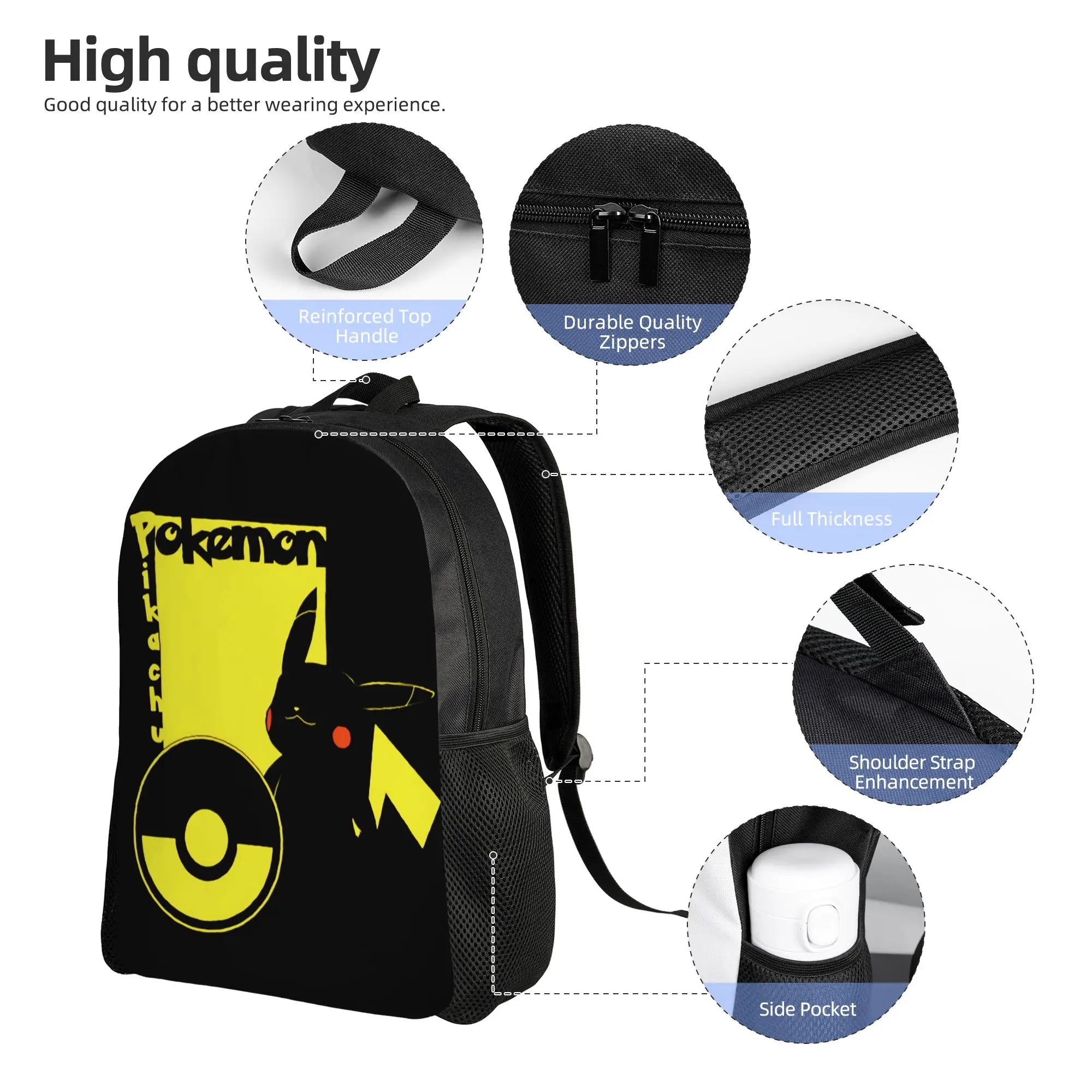 Pokemon Pikachu Backpack – High School Daypack Pokemon Pikachu Backpack – High School Daypack