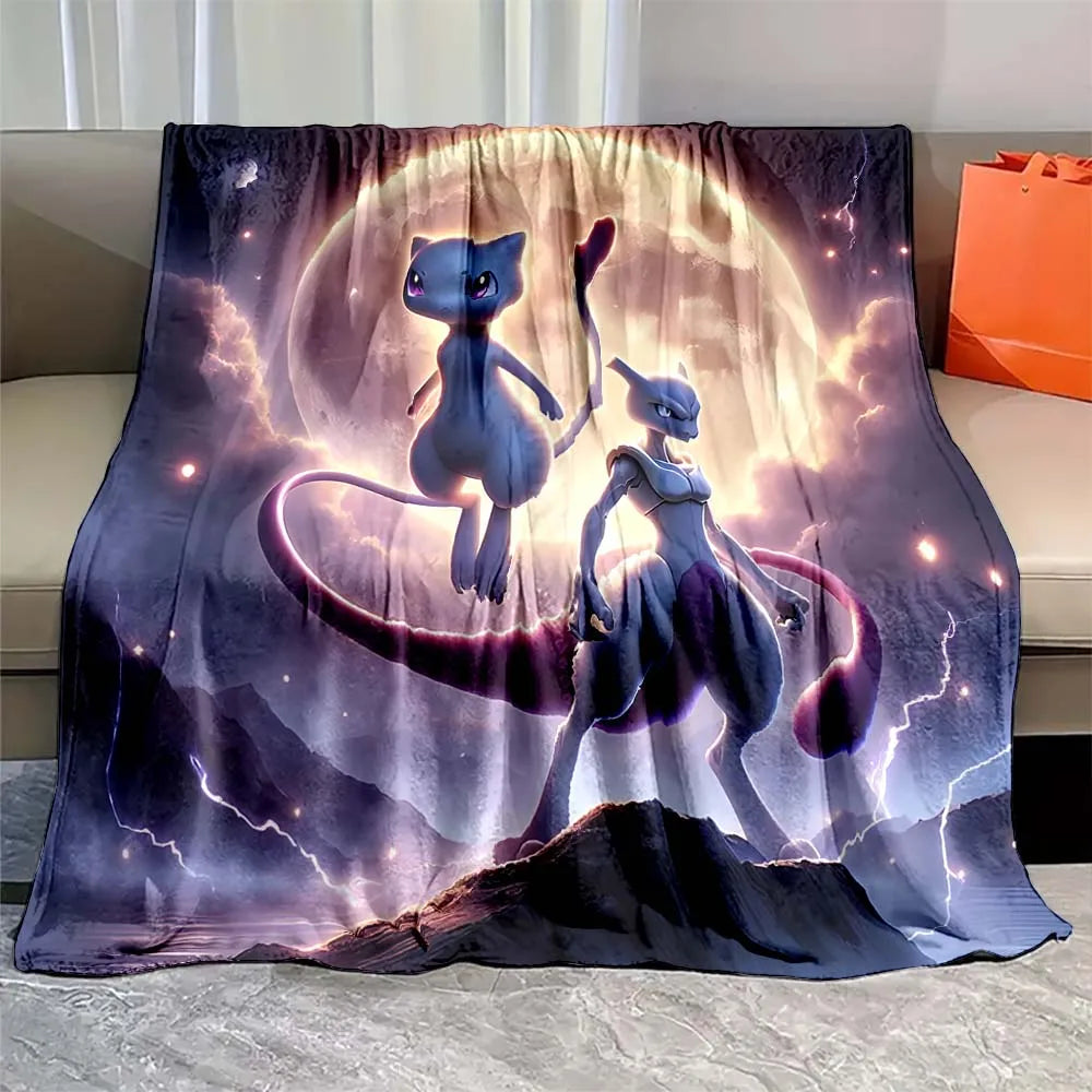 Mewtwo Pokemon Flannel Blanket Mewtwo Pokemon Flannel Blanket Furvenzy