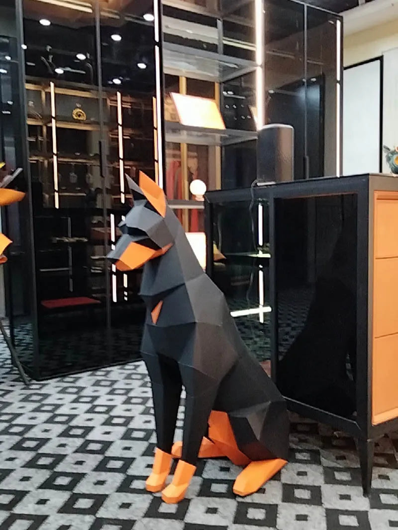 Doberman 3D Paper Model – DIY Animal Papercraft Room Decor Doberman 3D Paper Model – DIY Animal Papercraft Room Decor