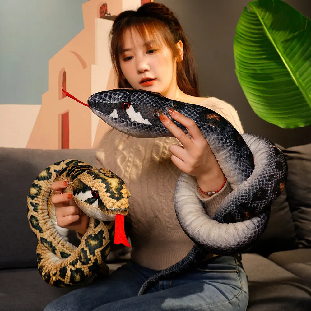 Realistic Simulated Python Snake Plush Toy Realistic Simulated Python Snake Plush Toy Furvenzy