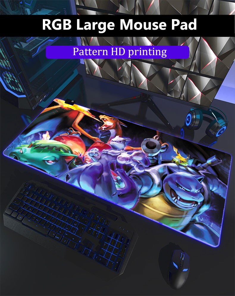 Pokemon Pikachu LED Mousepad Pokemon Pikachu LED Mousepad - Furvenzy