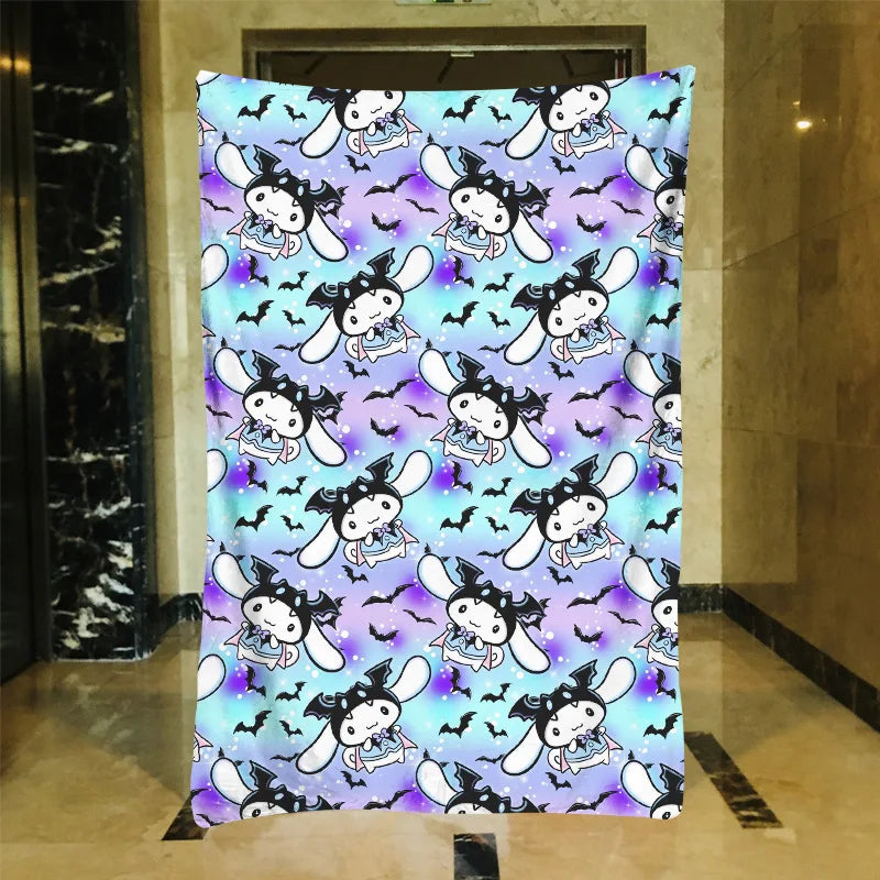 Hello Kitty Halloween Cotton Blanket Hello Kitty Halloween Cotton Blanket Furvenzy 4 75X100cm