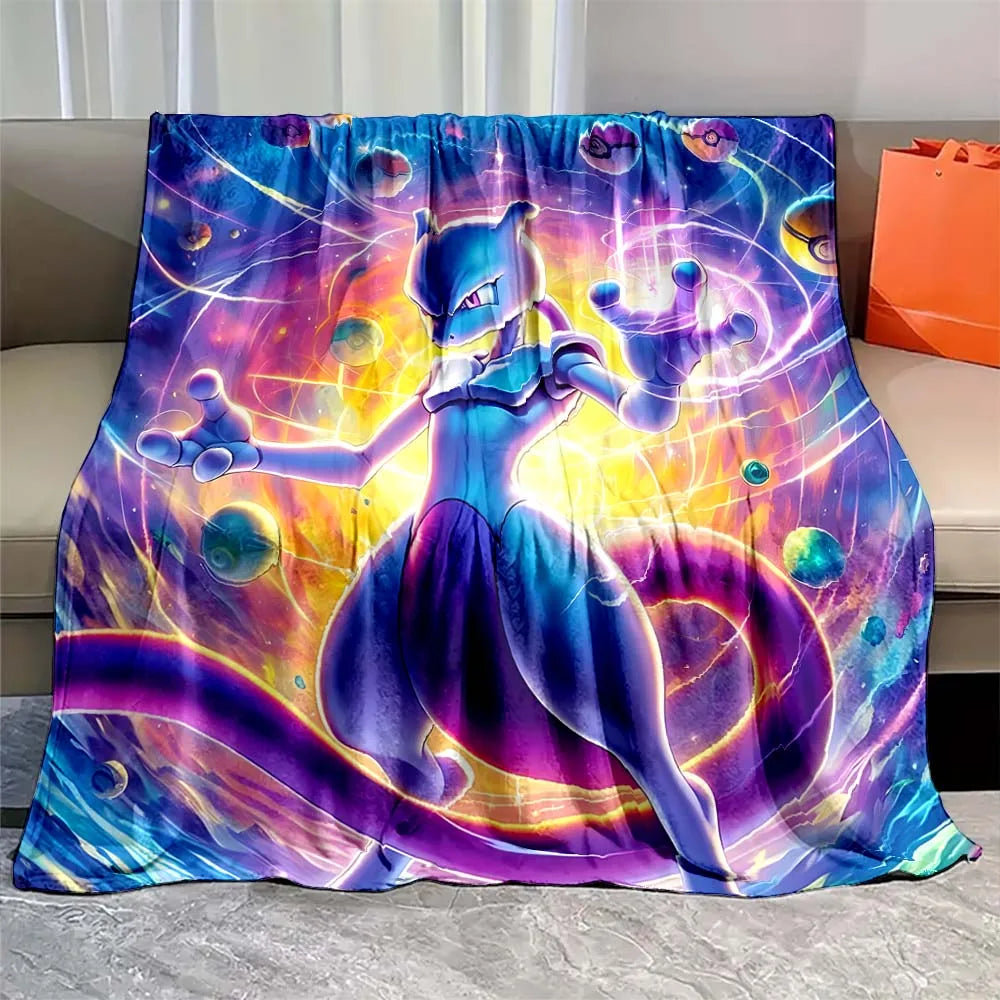Mewtwo Pokemon Flannel Blanket Mewtwo Pokemon Flannel Blanket Furvenzy 8 75x90cm(30x35in)