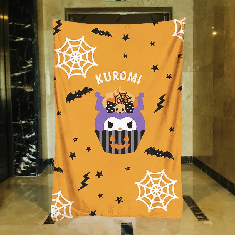 Hello Kitty Halloween Cotton Blanket Hello Kitty Halloween Cotton Blanket Furvenzy 8 75X100cm