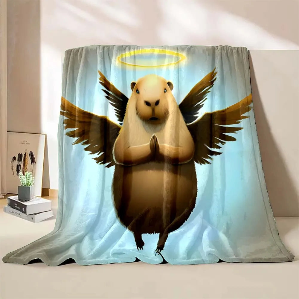 Capybara Printed Warm Blanket Capybara Printed Warm Blanket Furvenzy Style F 75x90cm(30x35in)