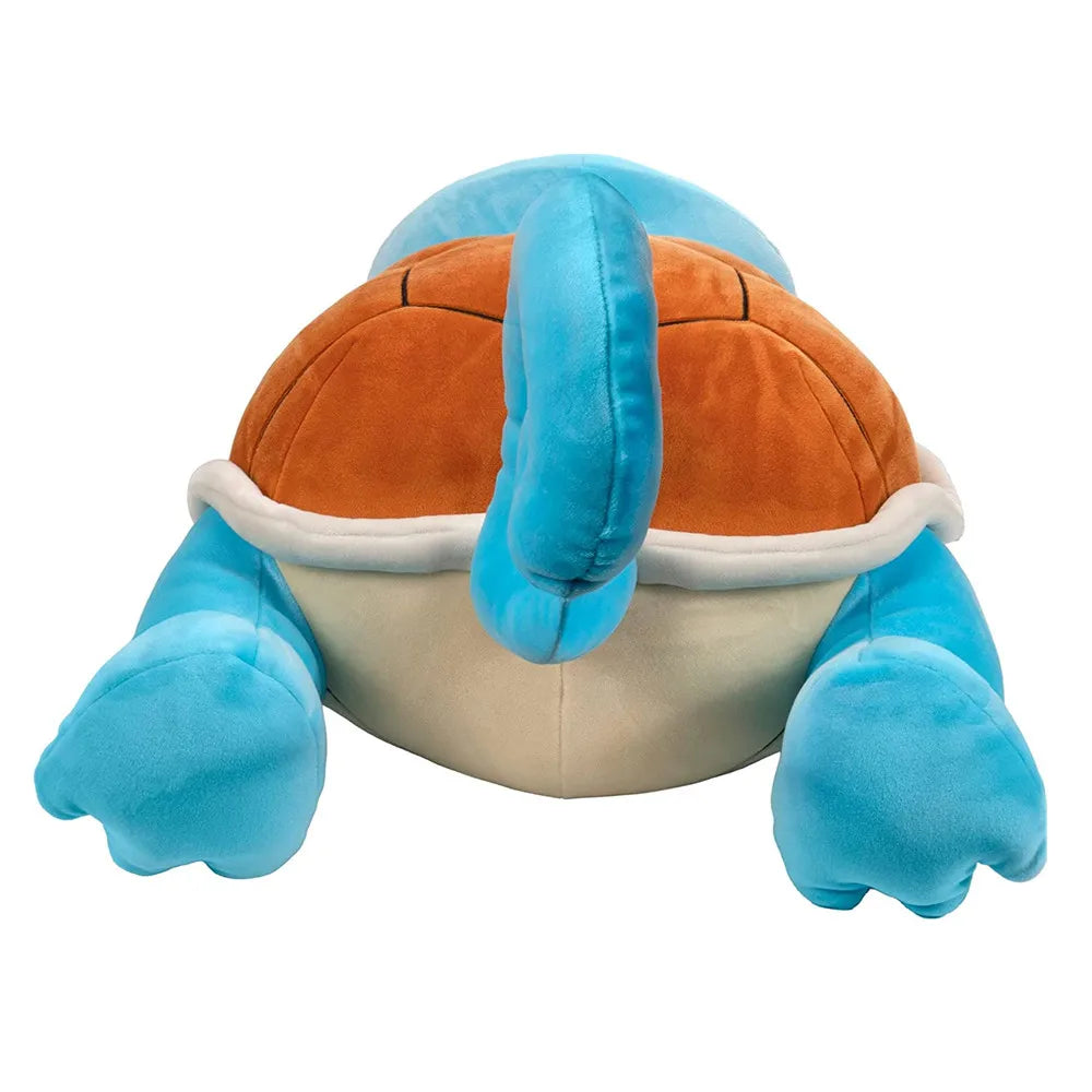 Pokemon Squirtle Sleeping Stuffed Plush Toy Plush toy resembling a turtle with blue shell and legs on a white background