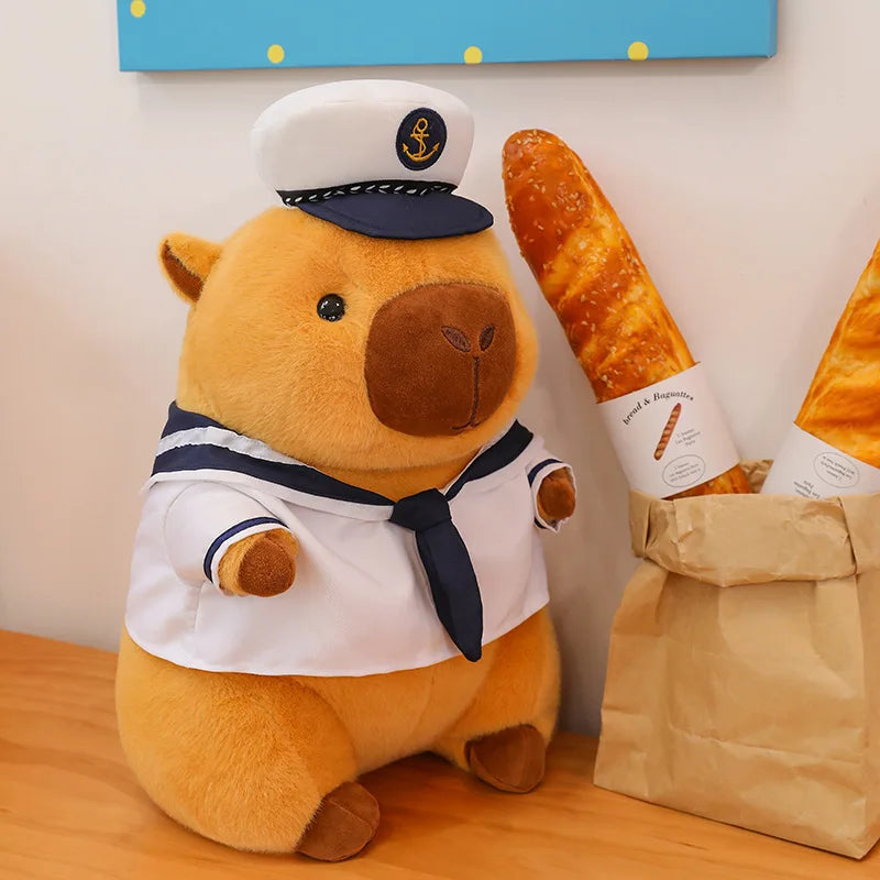 Capybara Navy Sailor Squishmallow Capybara Navy Sailor Squishmallow Furvenzy