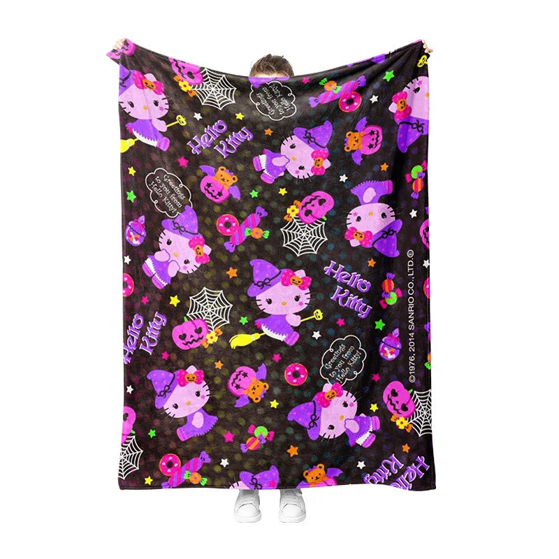 Hello Kitty Halloween Blanket Hello Kitty Halloween Blanket Furvenzy 006 70x100cm