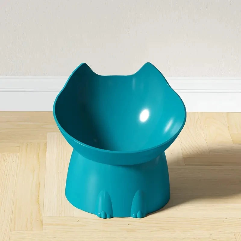 Elevated Cat Bowl Tilted Anti-Tip Feeding Dish Elevated Cat Bowl Tilted Anti-Tip Feeding Dish